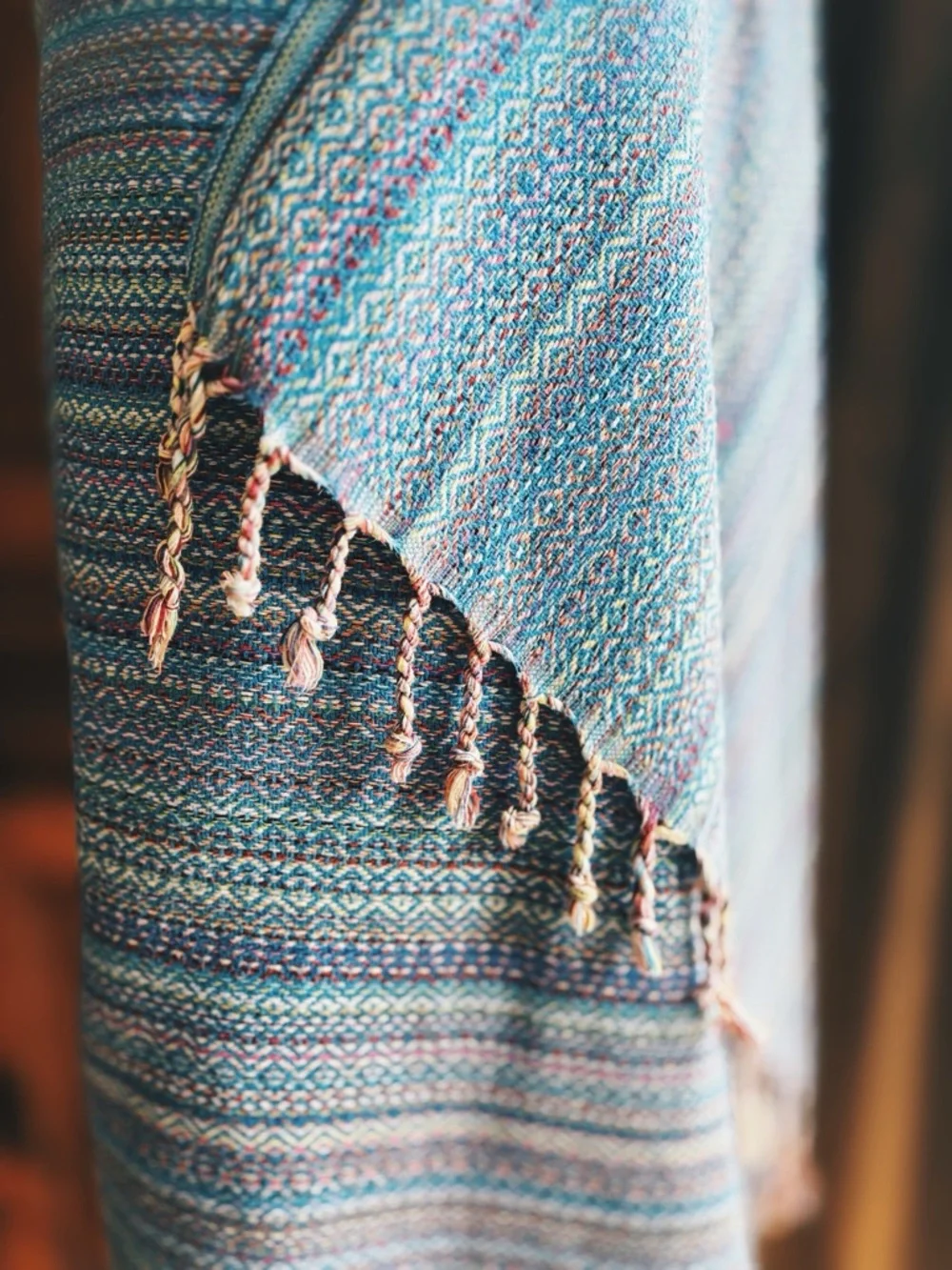 Pre-loved Vintage Bay Laurel Turkish Peshtemal Towel / Wrap